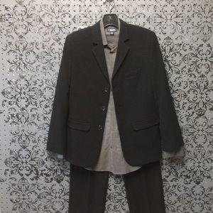 Black Suit Calvin Klein Chaps Button Down and Pant